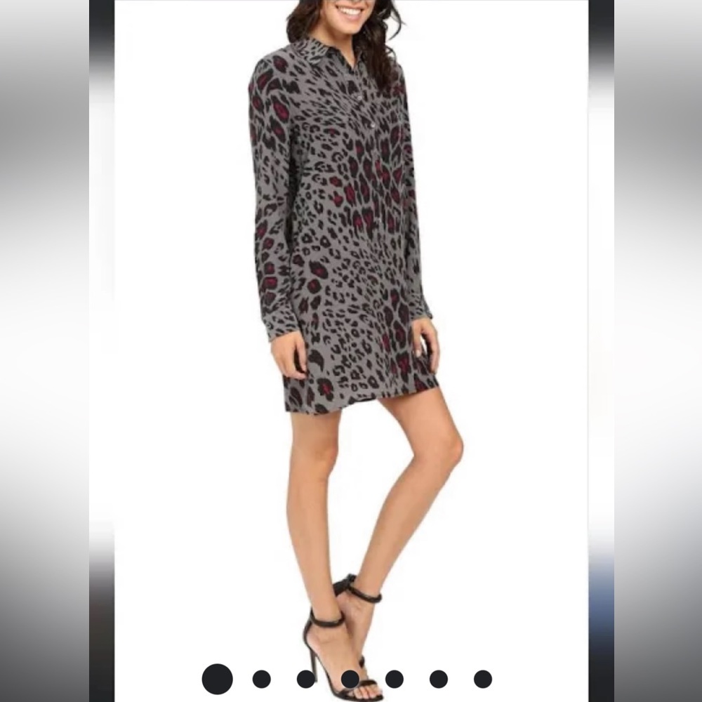 Equipment Femme Silk Lucinda Animal Print Dress